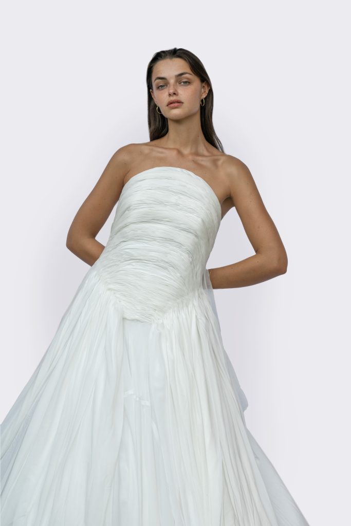 Silhouette couture bustier plissée — APOTHEOSIS, Maison Camille Barrès